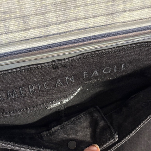 American Eagle Next Level Stretch Black Women's Jeans 16s - Picture 2 of 11